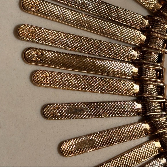 ALDO Polished and Textured with Numbers Gold Toned Necklace - Picture 13 of 14